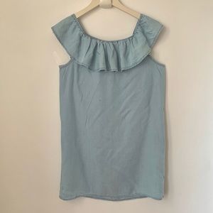 Zara Girls Off The Shoulder Denim Dress
